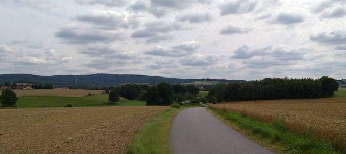 Uitzicht omlaag naar Bertelsdorf