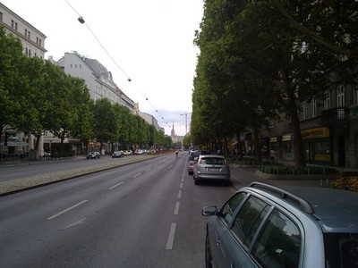Praterallee met in de verte de Stephansdom