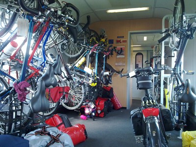 Fietscoup&eacute; in de trein