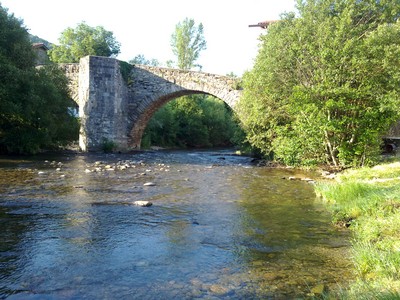 Middeleeuwse brug in Zubiri Middeleeuwse brug in Zubiri