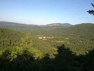 Uitzicht in de eerste klim op ca 717 meter Uitzicht in de eerste klim op ca 717 meter