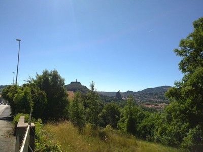 Het eerste uitzicht op Le Puy en Velay