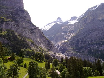 Richting Obere Gletscher met Wetterhorn