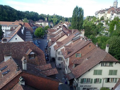 Bern vanaf de brug over de Aare Bern vanaf de brug over de Aare